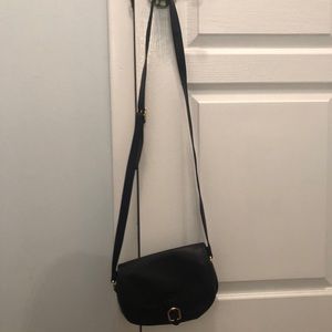 BLACK LONGCHAMP LEATHER CROSS BODY